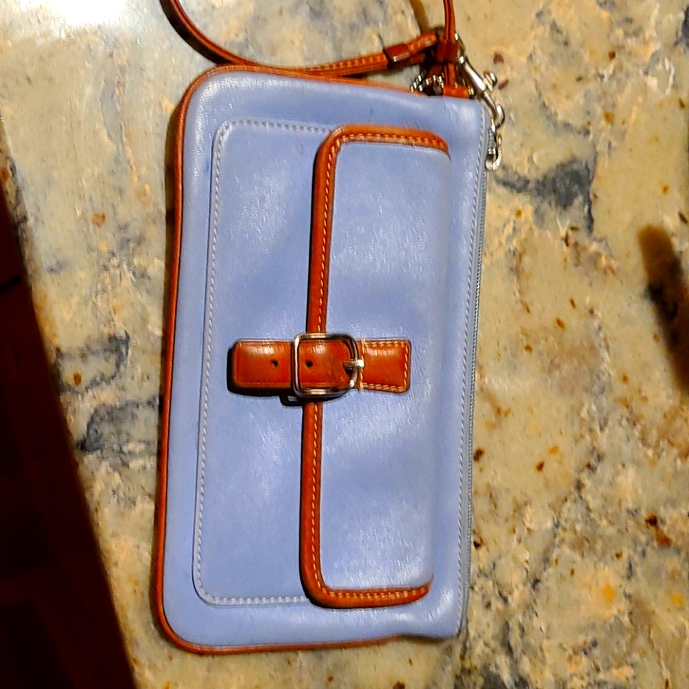 COACH Wristlet Zipper Pouch W Outside Pouch